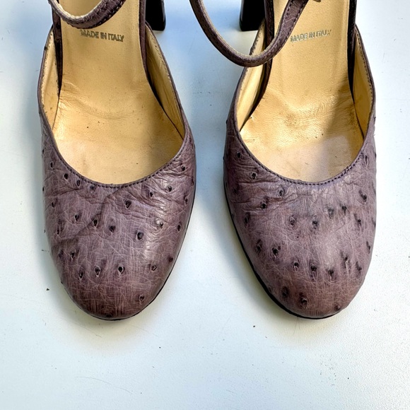Prada Ostrich Ankle Strap Pumps, size 7 - Picture 12 of 16